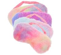 Healeved 4 Piezas Máscara para Dormir de Felpa Antifaz de Colores para Dormir Casa Viaje