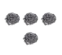Healeved 4 Piezas Peluca Rizada Plateada para Mujer Apariencia Realista de Anciana, Fibra Química, Fácil Mantenimiento, Adecuado para Halloween y Actuaciones en Escenario