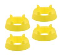 Healeved 4 Piezas Soporte para Balón Deportivo Compacto y Apilable Base Protectora Amarilla para Exhibición y Entrenamiento de Fútbol Baloncesto Unidades