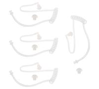 Healeved 4 Piezas Tubo Acústico Transparente Compatible con Radios Bidireccionales Tubo de Bobina Acústica de Repuesto Resistente para Auriculares de Radio para Comunicación en Exteriores