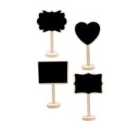 Healeved 4 Pizarras Pequeñas Reutilizables de Madera para Mensajes y Decoración del Hogar Tableros de Exhibición en Forma de Corazón Borde Floral y Rectangular Ideales para Regalos de