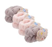 Healeved 4 Uds Correa De Muñeca Para Lavado Banda Para El Pelo De Spa Toallas Diadema Facial De Spa Pulseras De Maquillaje Para Lavar La Cara Muñeca Banda De Lavado De Spa Cómodas
