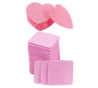 Healeved 400 Hojas almohadillas de limpieza latigazo para uñas Clavos aceite cuticulas uñas pintauñas de gel de pegamento algodón para quitaesmalte rosa