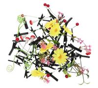 Healeved 48 Piezas Pinzas para Pelo con Brotes de Soja Divertidas y Pequeñas Accesorios de Hierba para Niñas y Mujeres para Fiestas y Uso Diario Varios estilos