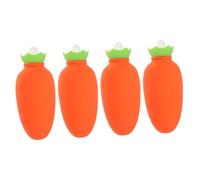 Healeved 4juegos Botella De Agua Caliente De Reutilizable Bolsa Térmica Para Manos Diseño De Zanahoria De Cuento Para Invierno y Alivio De Dolores Musculares