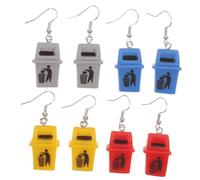 Healeved 4pares Pendientes De Cubo De Pack De Bisutería Colgantes Para Mujer Diseño Único y Divertido