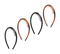 Healeved 4piezas Banda Cabello Diadema De Dientes Moda y Duradera Para Mujeres y Hombres