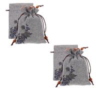 Healeved 4piezas Bolsitas De Cordón Para Decoración De Fiestas y Pack De Diseño Doble Para Envolver Dulces y Bisutería Otoño