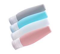 Healeved 4piezas Botellas De Reutilizables Para Contenedores De Impermeables Para Champú Gel y Lociones Diseño Práctico y