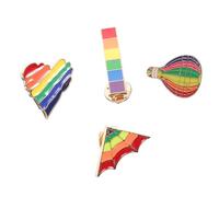 Healeved 4piezas Broche Arcoíris De Esmalte Pin Para Ropa y Mochila Pin Decorativo Lésbico Un Conjunto Para Vestir y Mostrar Colecciones