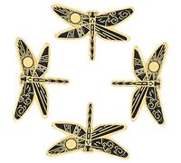 Healeved 4piezas Broches De Libélula Creativos Broche De Esmalte Animales Forma Luna y Sol Broche Para Mujer Joyas De Bisutería