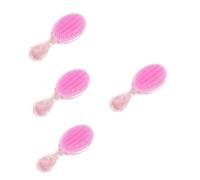 Healeved 4piezas Cepillo Desenredante Para Cabello Rizado y Portátil Masajeador Infantil Diseño De Caricatura Para y