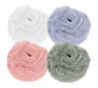 Healeved 4piezas Coleteros Pelo de Felpa para Niña para Invierno y Otoño Pelo Preciosa para Exteriores