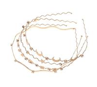 Healeved 4piezas Diademas Onduladas de Metal para Mujer Accesorios Cabello para Cumpleaños y Bodas Diadema Moderna Gemas de Imitación para Uso Diario y Ocasiones Especiales