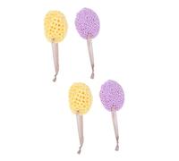 Healeved 4piezas Esponjas De Baño De Malla De Gránulos De Mar De Esponjas Exfoliantes Para Cuerpo y Ducha Para Piel Sensible y Limpieza Profunda
