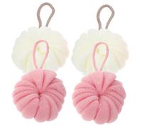 Healeved 4piezas Esponjas Exfoliantes De Baño Bolas De Ducha De Pe Loofah Espumosa Para Cuidado Corporal