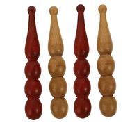 Healeved 4piezas Herramientas de Masaje Cuentas Redondas Bastón para Puntos de Acupuntura para Masaje Corporal y Rostro