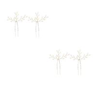 Healeved 4piezas Horquilla De Novia Perlas Tocados Para Boda Accesorios De Cabello Para Mujeres Adornos Elegantes Para Eventos Especiales