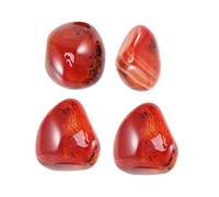 Healeved 4piezas Natural Sardonyx Agate Polished Worry Stones Para Decoración y Sanación Pequeño