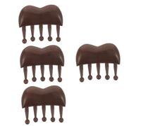 Healeved 4piezas Peine De Masaje Para Cabelludo De Sándalo Forma De Nube Peine Para Cabello Para Tipos De Cabello Portátil y Conveniente Para Viajes