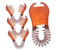 Healeved 4piezas Pinzas Banana Para Cabello Peines Peine Banana Para Trenzar Pinza Doble Plástico Resistente Para Cabello Fino y Grueso Flexible Adecuado Para Cumpleaños Año San