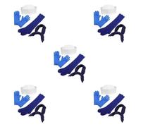 Healeved 5 Juegos Conjunto de Accesorios Disfraz Marinero para Mujer Gorro Blanco y Bufanda Náutica, Fácil de Usar y Adecuado para Fiestas de Halloween y Eventos Costeros