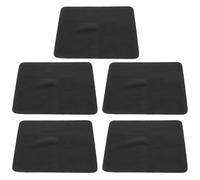 Healeved 5 Paños de Limpieza para Gafas de Microfibra, Paño Limpiador para Lentes de Gafas, Tamaño 14.5x17.5 Cm, Color Negro, Adecuado para Pantallas de Móviles, Cámaras y Computadoras,