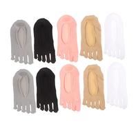 Healeved 5 Pares De Medias De Cinco Dedos Transpirables Medias De Encaje De Nailon Miss