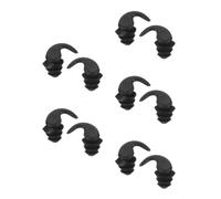 Healeved 5 Pares Para Los Anti-ruido Para Dormir Para Los Anti Ruido Simples Para Los Para Dormir Planos Del Oído Brotes Sonido Black Gel De Sílice