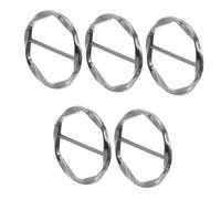 Healeved 5 Piezas Clips de Broche para Ropa de Metal Hebilla para Camisetas Bufandas y Suéteres Clips Ajustadores de Vestidos para Mujer Sujetadores de Resistentes y Fáciles de Usar