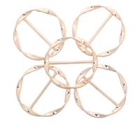 Healeved 5 Piezas Clips Metálicos para Ropa Anillos Redondos para Atar Bufandas Hebillas para Camisetas y Suéteres Ajustadores Cintura Mujeres Cierre Resistente y Fácil de Usar