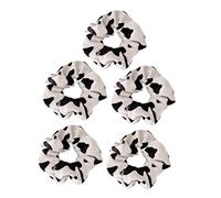 Healeved 5 Piezas Coleteros Estampado Vaca de Felpa Elegante Banda para Cabello Suave y Ligera Accesorio Femenino para Peinados Diarios y Fiestas