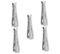 Healeved 5 Piezas Cortaúñas Tijeras Para Uñas Herramientas De Manicura Cortadora De Uñas Cortaúñas Cortador De Uñas De Acrílico Cortauñas Para Dedos Clavo Silver Acero Inoxidable
