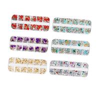 Healeved 5 Piezas de Adornos para Decoración de Uñas con Perlas Y Diamantes de Imitación Adorno Creativo para Manicura para Mujeres Damas Y Mujeres