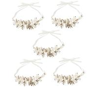 Healeved 5 Piezas diadema nupcial banda para el cabello con hojas de accesorios para el cabello de dama de honor tocados de novia tiaras de novia Diadema de Tocado de fiesta