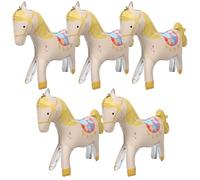 Healeved 5 Piezas Globos Grandes de Aluminio Forma de Caballo para Decoración de Fiesta de Caballos, Resistentes y Fáciles de Montar, Ideales para Carnaval y Circo