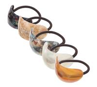 Healeved 5 Piezas Hair Scrunchies Oval Acetic Acid Elastic Hair Ties With Unique Patterns Gentle Ponytail Holders For Womens Daily Styling And Party Use Sport