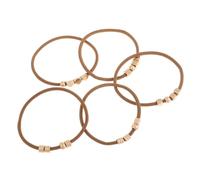 Healeved 5 Piezas mangos de formas especiales de caballo larga scrunchies mujer manguito de de caballo brazalete con soporte para de caballo portavoz goma de borrar Coffee