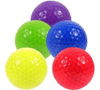 Healeved 5 Piezas Pelota de Práctica de Golf Reutilizable, Pequeña | Goma Sintética Elástica, para Enseñar Golf Adolescentes, Uso en Estadio, Memoria Muscular
