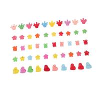 Healeved 50 Mini de Plástico para El Pelo para Niñas Niños Y Niñas con Forma de Estrella Flor Corazón para El Pelo para Bebés Niños Pequeños Y Adolescentes