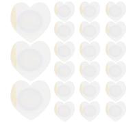 Healeved 50 parches abdominales para aceite de ricino - Envoltura de aceite no tejida en forma de corazón con almohadilla de algodón orgánico - Almohadillas autoadhesivas desechables para el