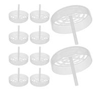 Healeved 50 Piezas Cesta de limpieza ultrasónica accesorios para limpiadores ultrasónicos cesta de malla para limpiador a vapor por ultrasonidos Transparent