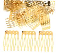 Healeved 50 Piezas Peines Cabello Diy Peine Sencillo De Cinco Dientes Accesorios Cabello Hechos Mano Para Mujeres Niñas y Señoras