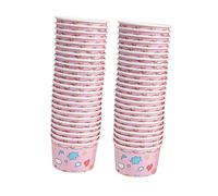 Healeved 50 Uds Vaso De Papel Vasos De Helado Desechables Vasos De Papel Desechables Contenedores De Muestra Cuencos De Embalaje De Ensalada Tazas De Comida Fría Tazas Del 4 De Julio Taza