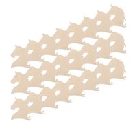Healeved 50 Unidades Lienzo en Blanco para Pintar y Decorar para Manualidades Diy Recortes de Madera sin Terminar en Forma de Cabeza de Unicornio Proyectos Creativos