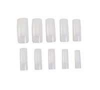 Healeved 500piezas Uñas Postizas Naturales Para Mujeres y Niñas Uñas Francesas Postizas Unidades Por Caja Para Manicura Femenina