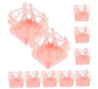 Healeved 50piezas Cajas De Chocolates Pequeñas Diseño De Corazón Para Bodas y Fiestas Envoltorios Atractivos Para Dulces y Bombones Para Eventos y Celebraciones