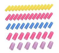 Healeved 50piezas Rizador De Pelo Autoadherente Para Peluquería Rulos De Plástico Varios Para Proyectos Creativos De Encaracoladora De Cabello