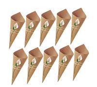 Healeved 50piezas Tubos Kraft Para Envolver Flores Tubo De Cono Seco Soporte Para Confeti Diy Para Fiestas