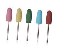 Healeved 5piezas Brocas De Pulido De Goma Para Manicura Accesorios Para Uñas Herramientas De Para Salones y Personal
